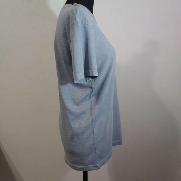 Buck Mason  Slub Crew Neck Cotton T-Shirt Slate Blue Size XS - Picture 2 of 6